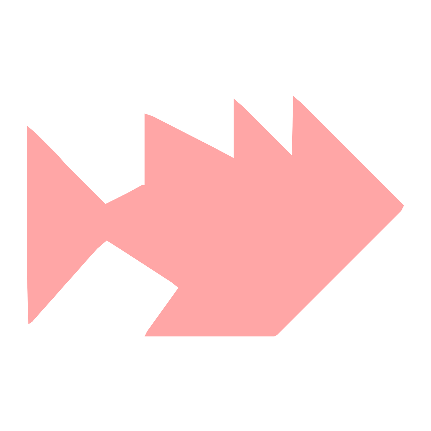 Pufferfish Arrow Logo #ffa6a6