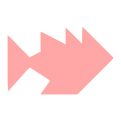 Pufferfish Arrow Logo #ffa6a6