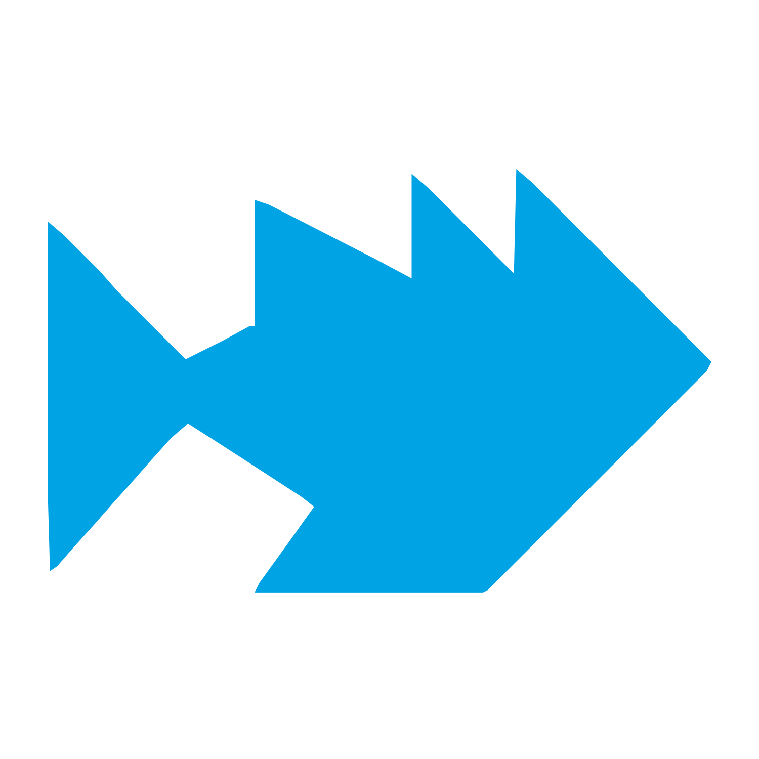 Pufferfish Arrow Logo #00a3e4