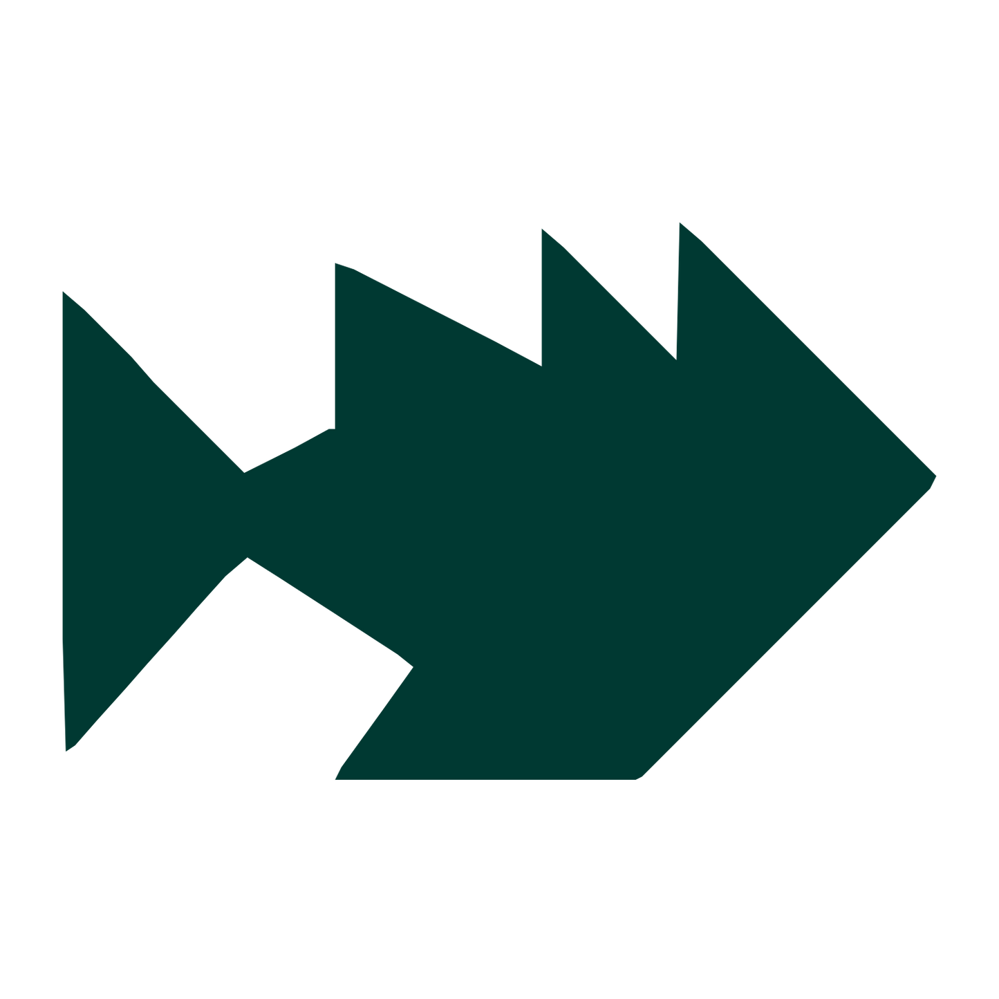 Pufferfish Arrow Logo #003932