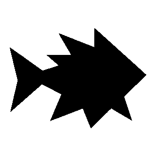 Pufferfish Silhouette Logo