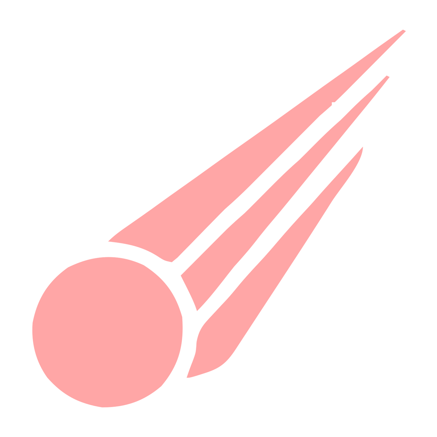 Comet Streak Bold Logo #ffa6a6