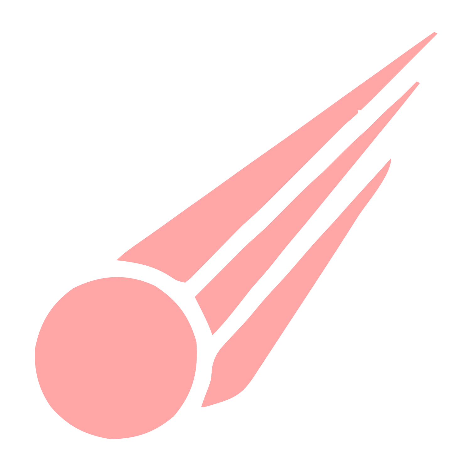 Comet Streak Bold Logo #ffa6a6
