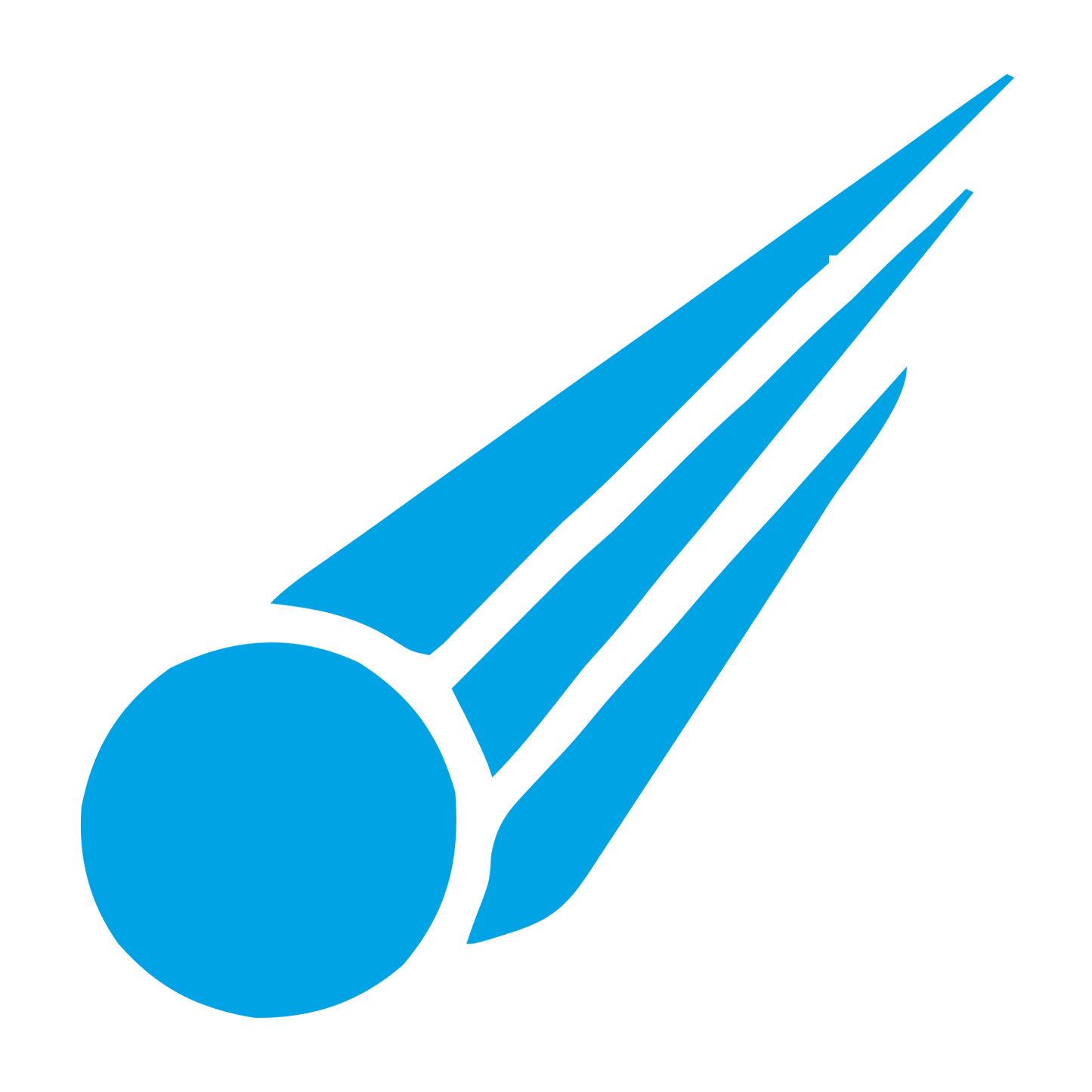 Comet Streak Bold Logo #00a3e4