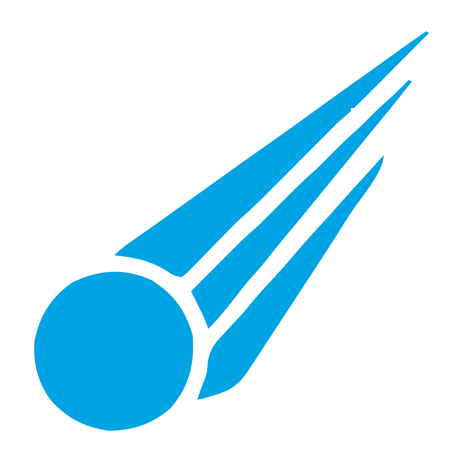 Comet Streak Bold Logo #00a3e4