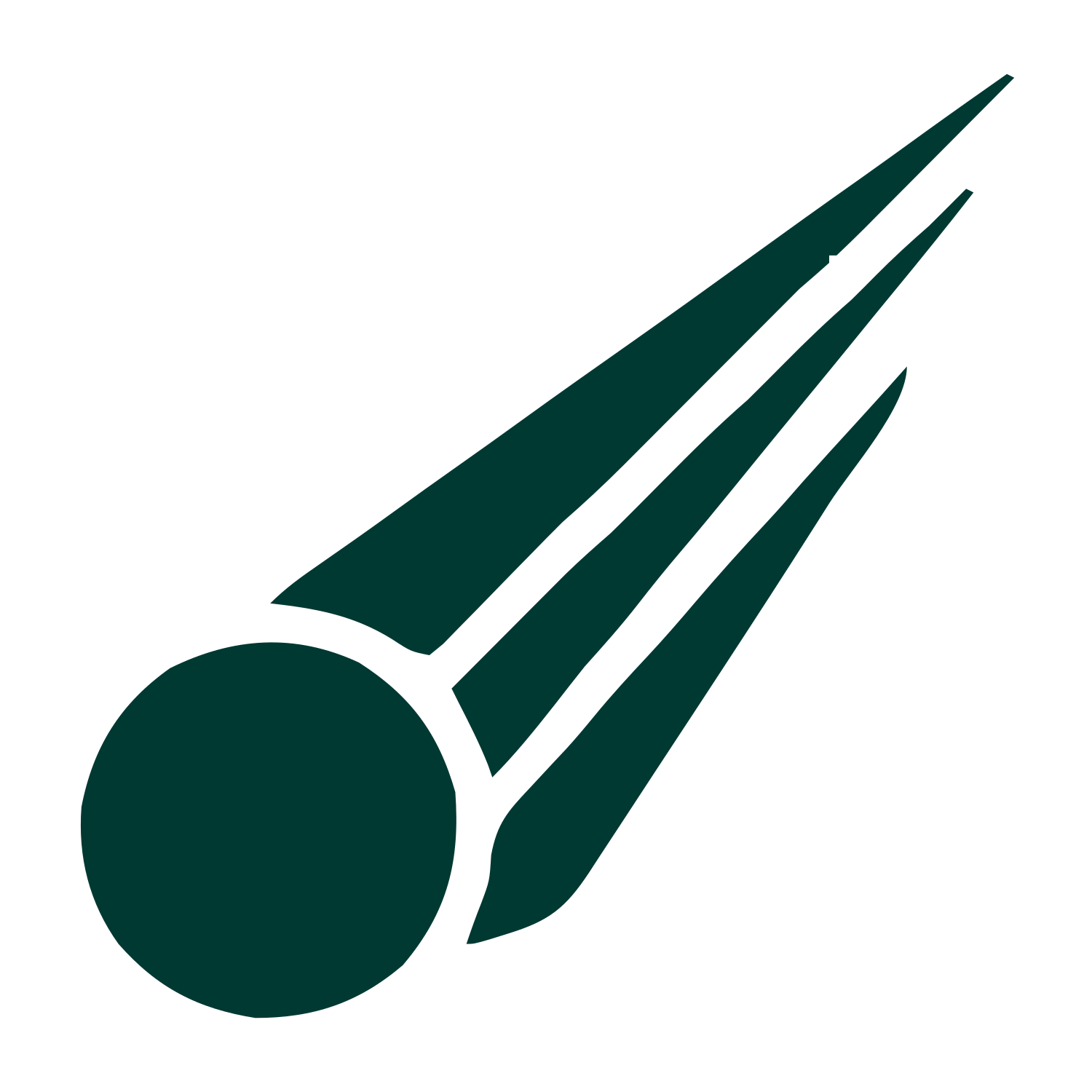 Comet Streak Bold Logo #003932