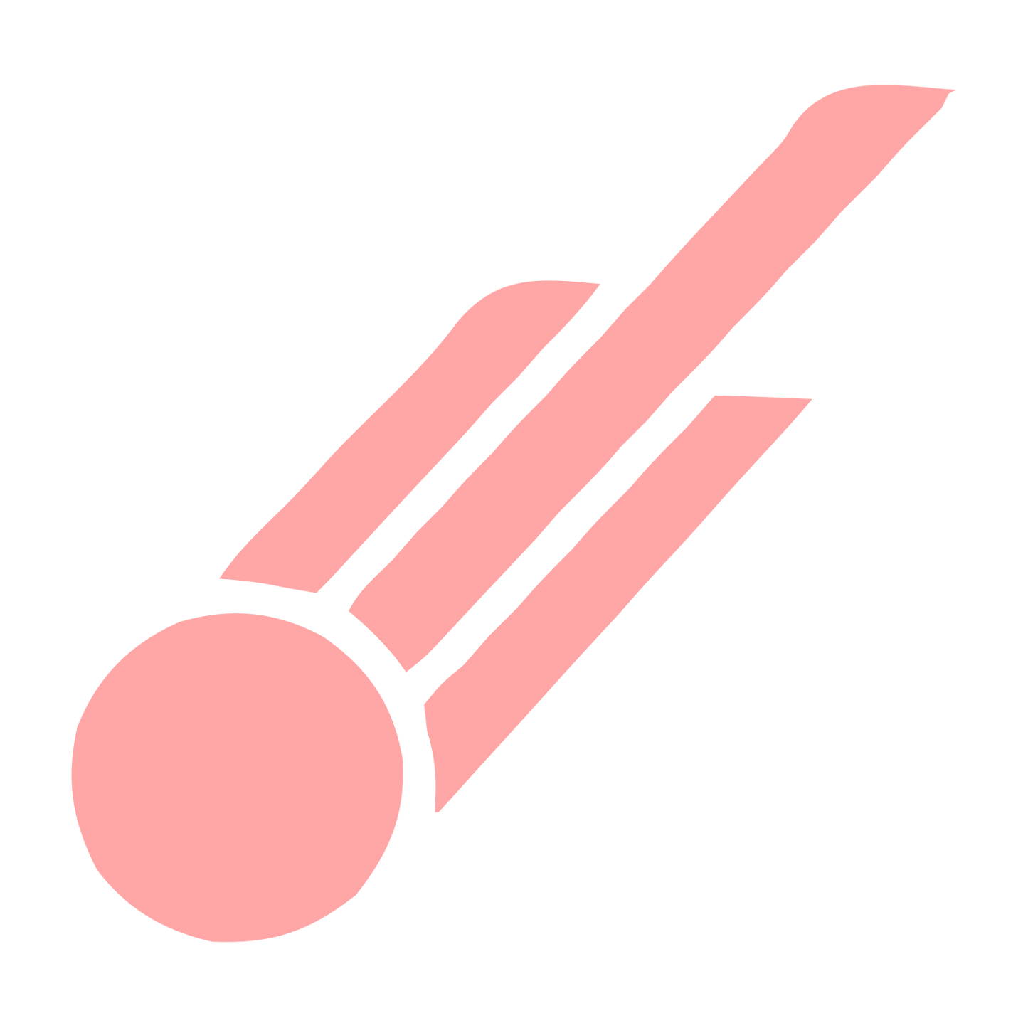 Comet Streak Logo #ffa6a6