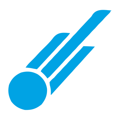 Comet Streak Logo #00a3e4