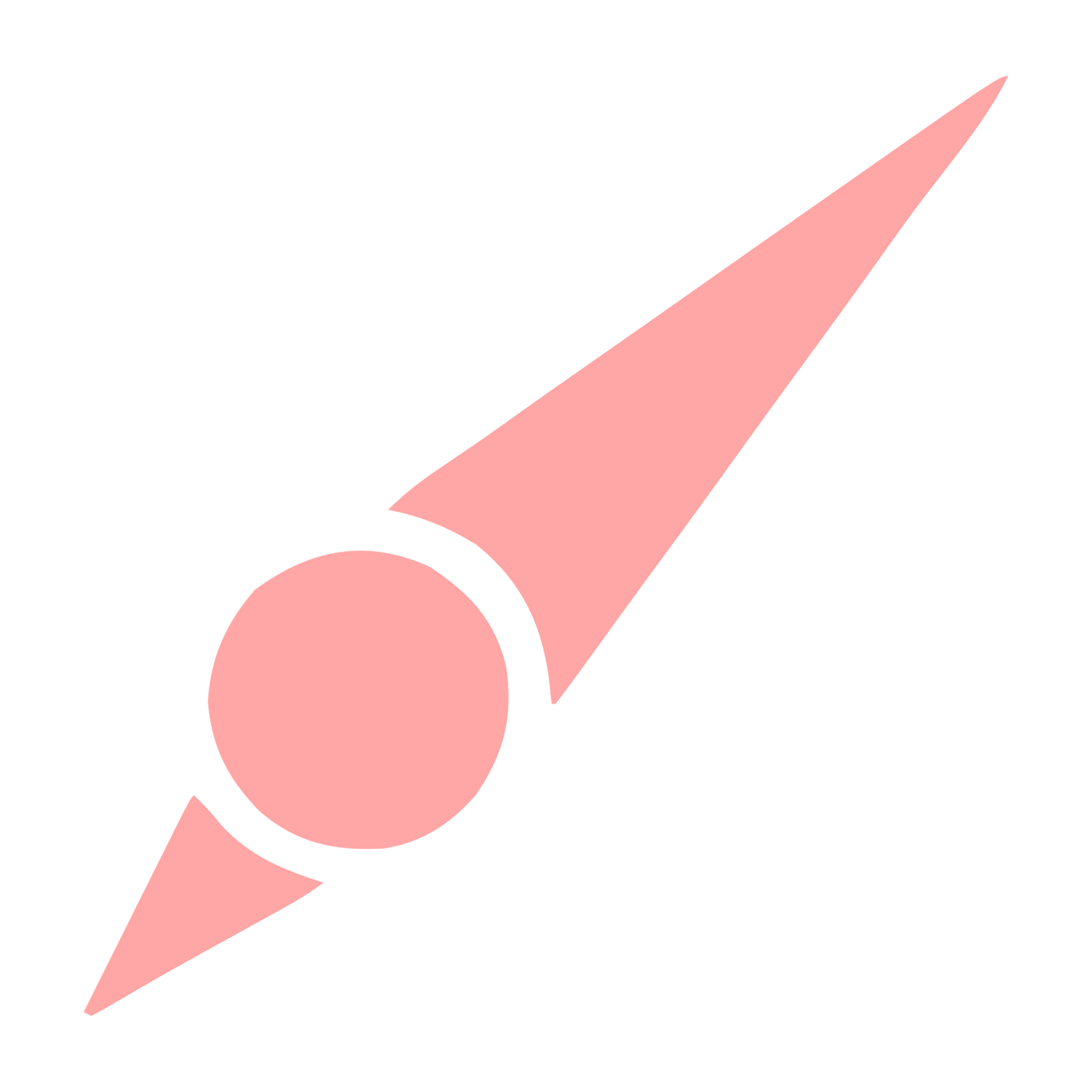 Compass Needle Comet Logo #ffa6a6