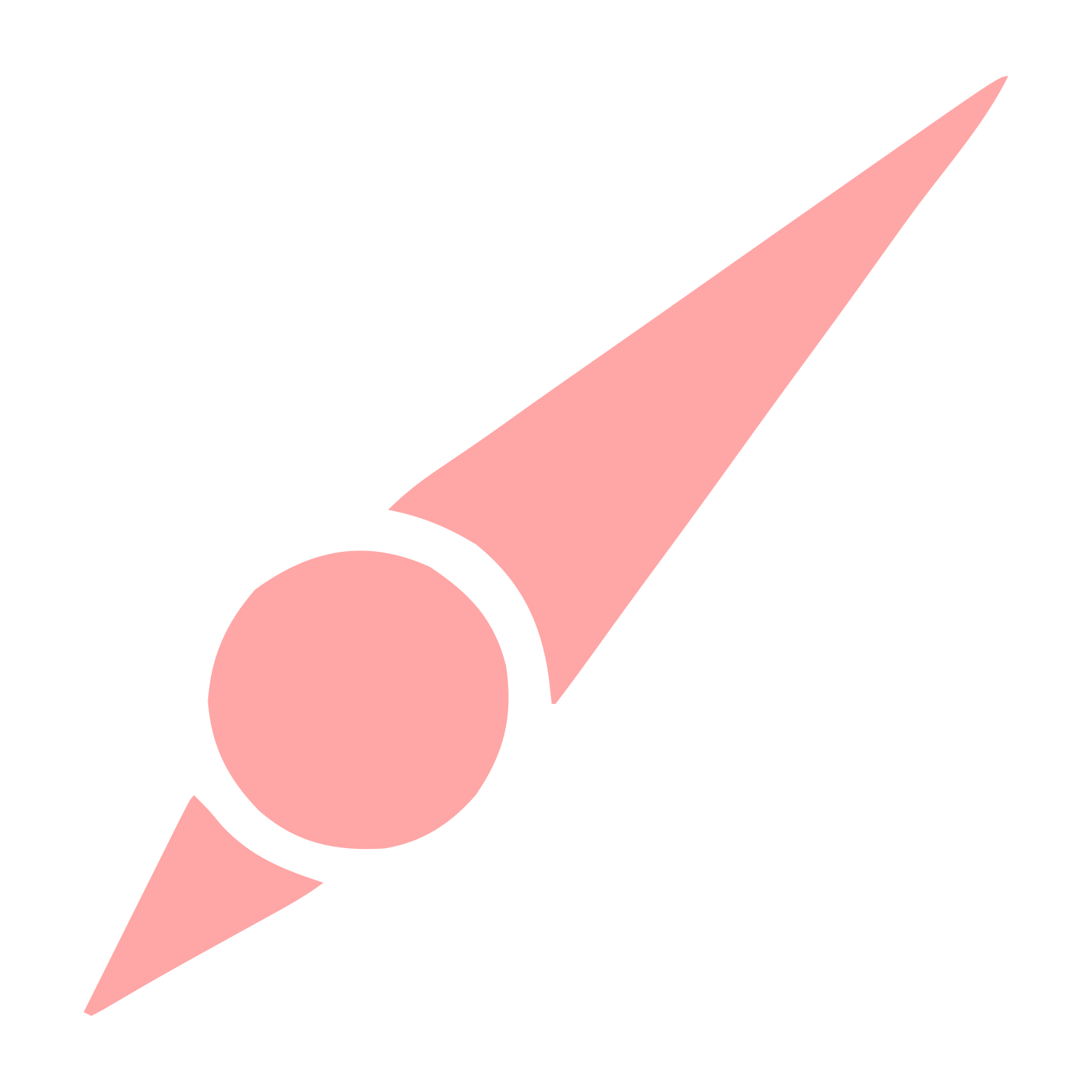 Compass Needle Comet Logo #ffa6a6