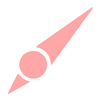Compass Needle Comet Logo #ffa6a6