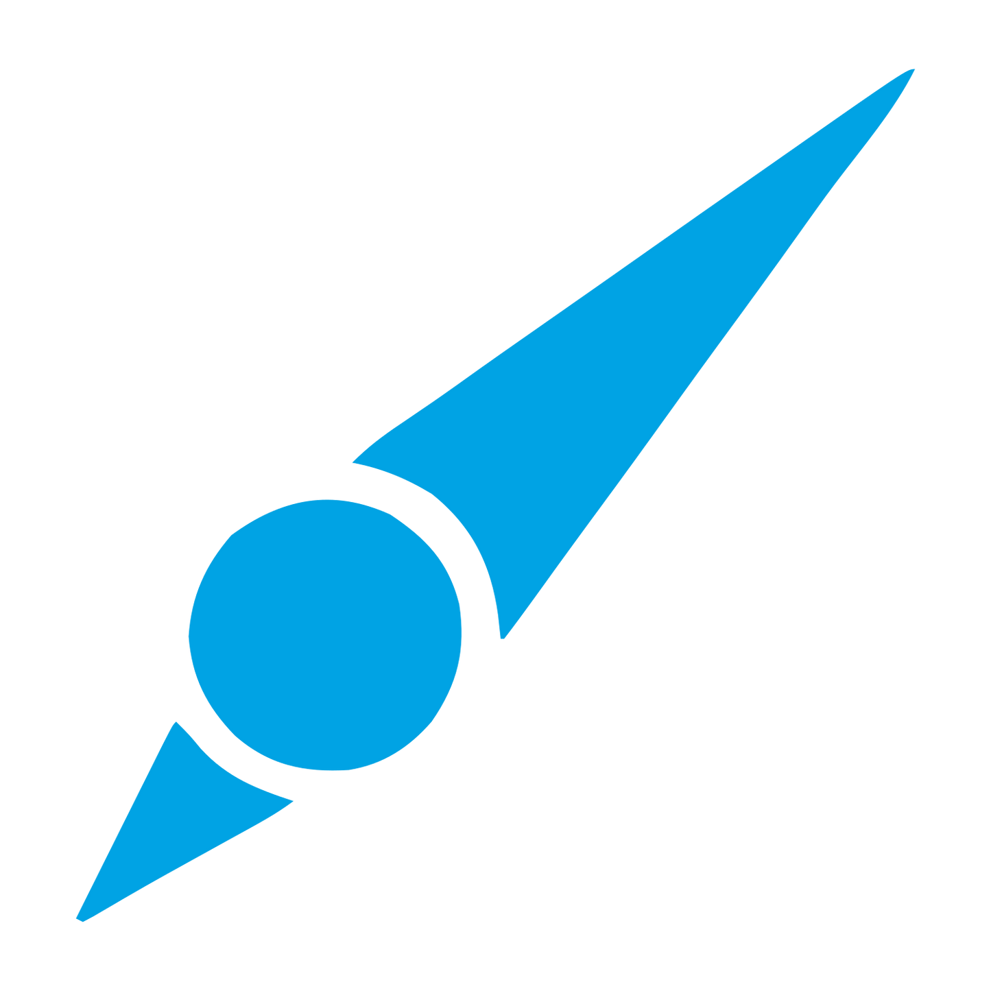Compass Needle Comet Logo #00a3e4