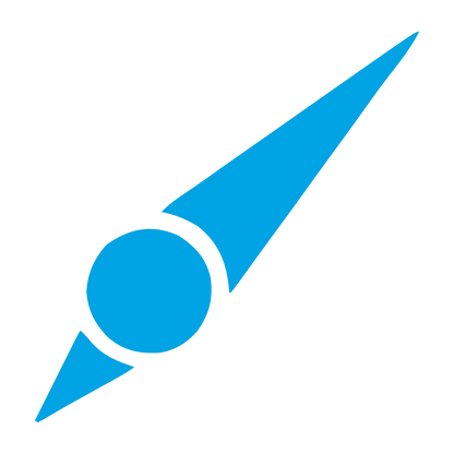 Compass Needle Comet Logo #00a3e4