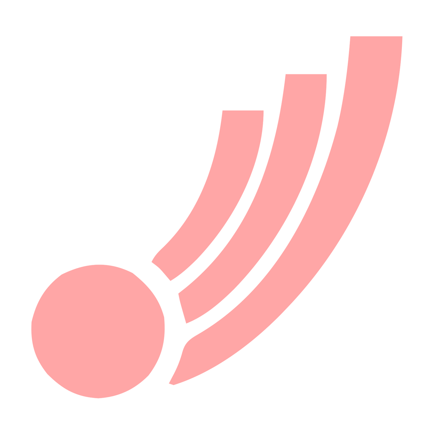 Comet Trail Arc Logo #ffa6a6