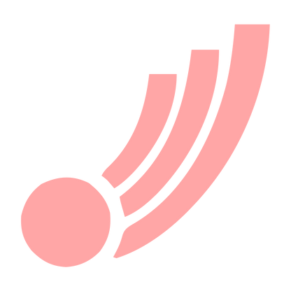 Comet Trail Arc Logo #ffa6a6
