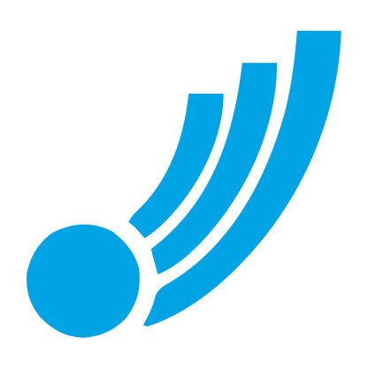 Comet Trail Arc Logo #00a3e4