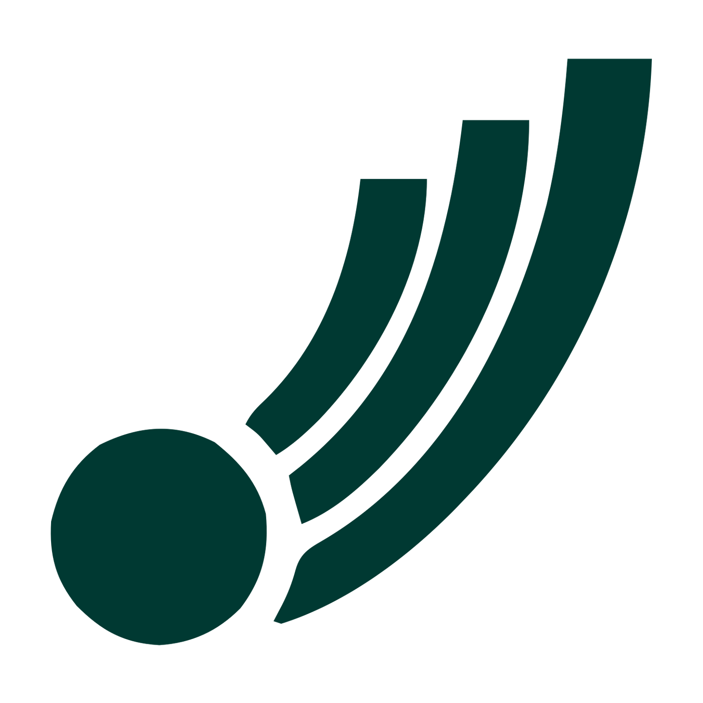 Comet Trail Arc Logo #003932
