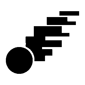 Bold Geometric Comet Logo