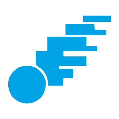 Bold Geometric Comet Logo #00a3e4