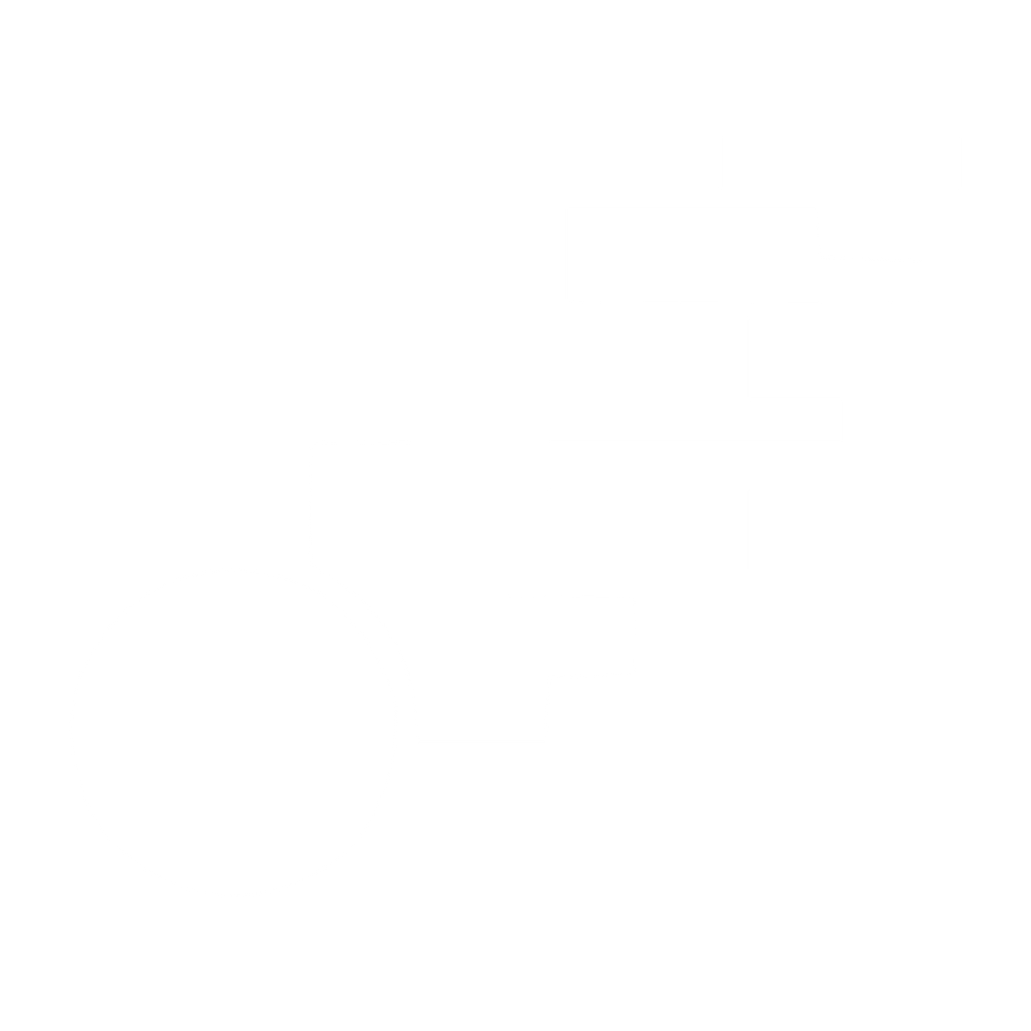 Bold Geometric Comet Logo #ffffff