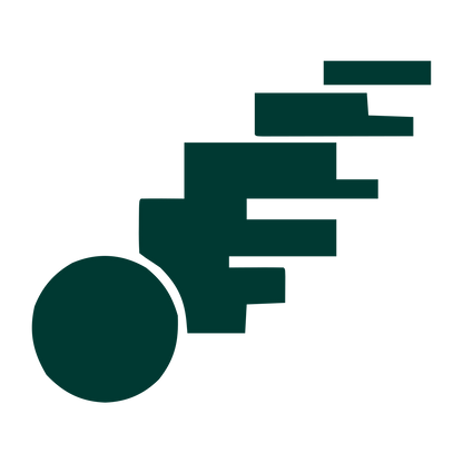 Bold Geometric Comet Logo #003932
