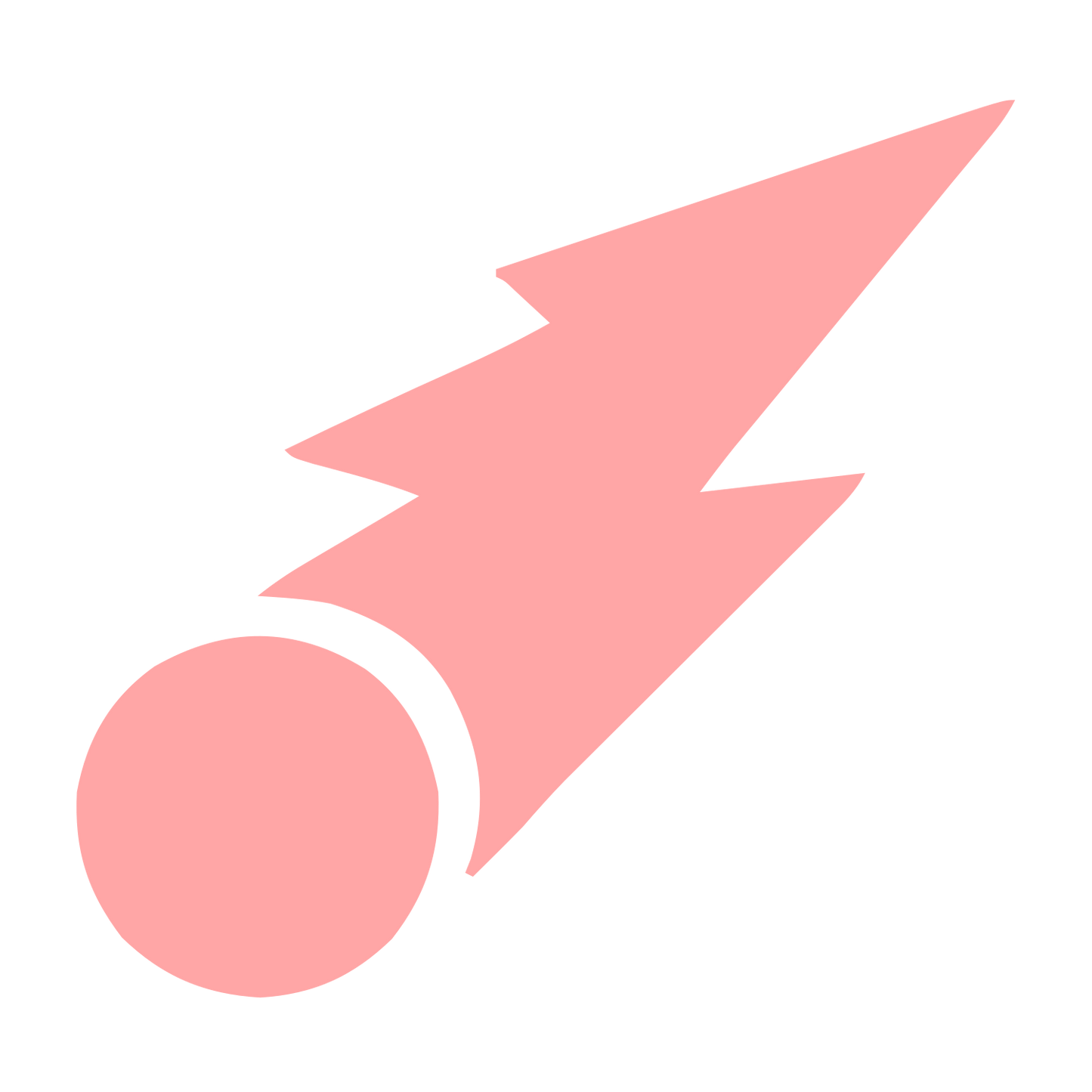 Comet Bolt Strike Logo #ffa6a6