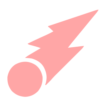 Comet Bolt Strike Logo #ffa6a6