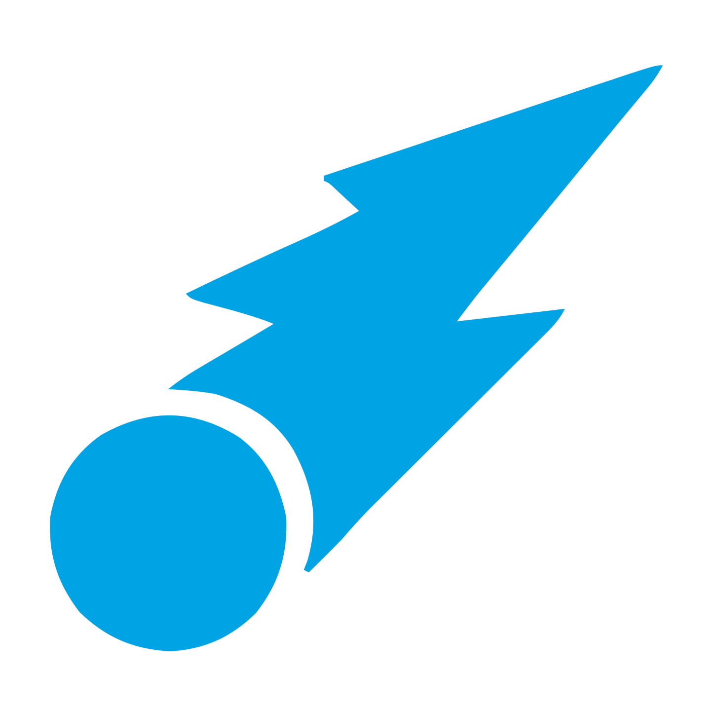 Comet Bolt Strike Logo #00a3e4
