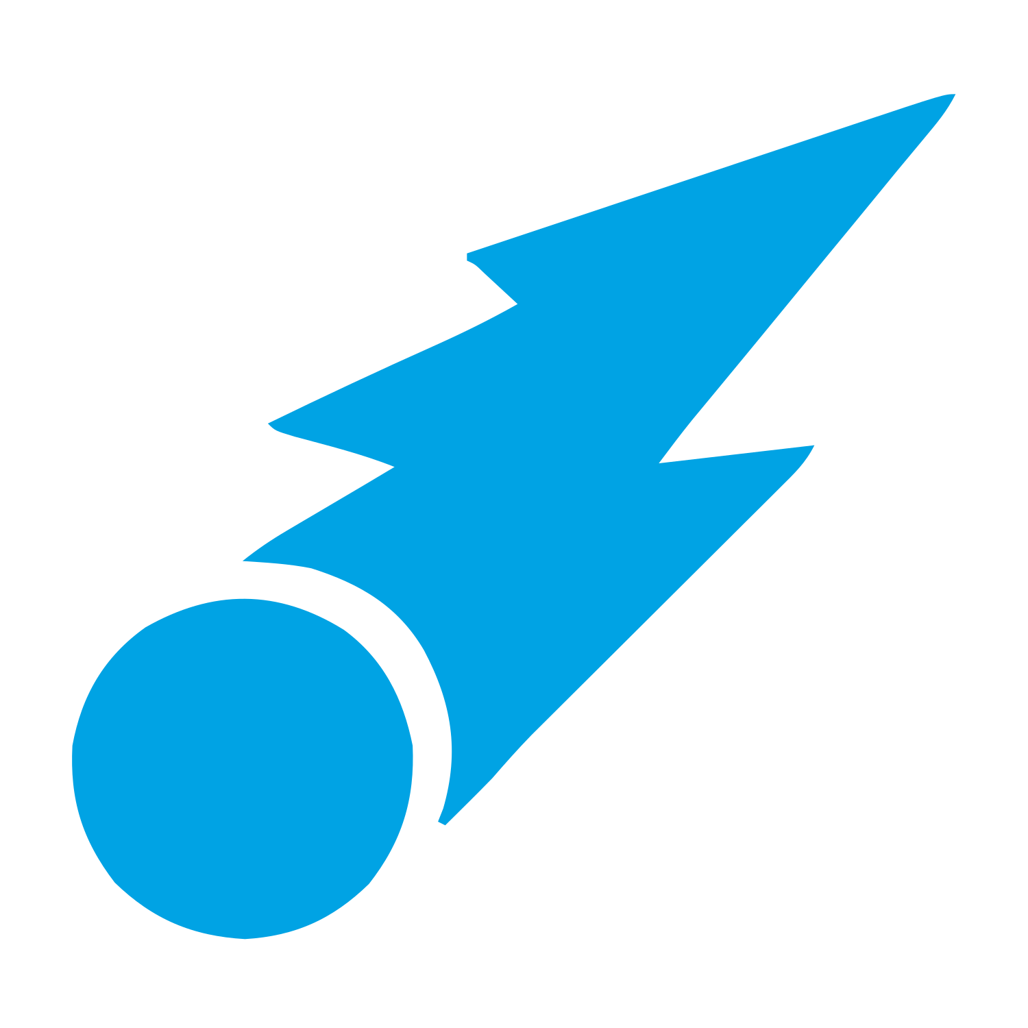 Comet Bolt Strike Logo #00a3e4