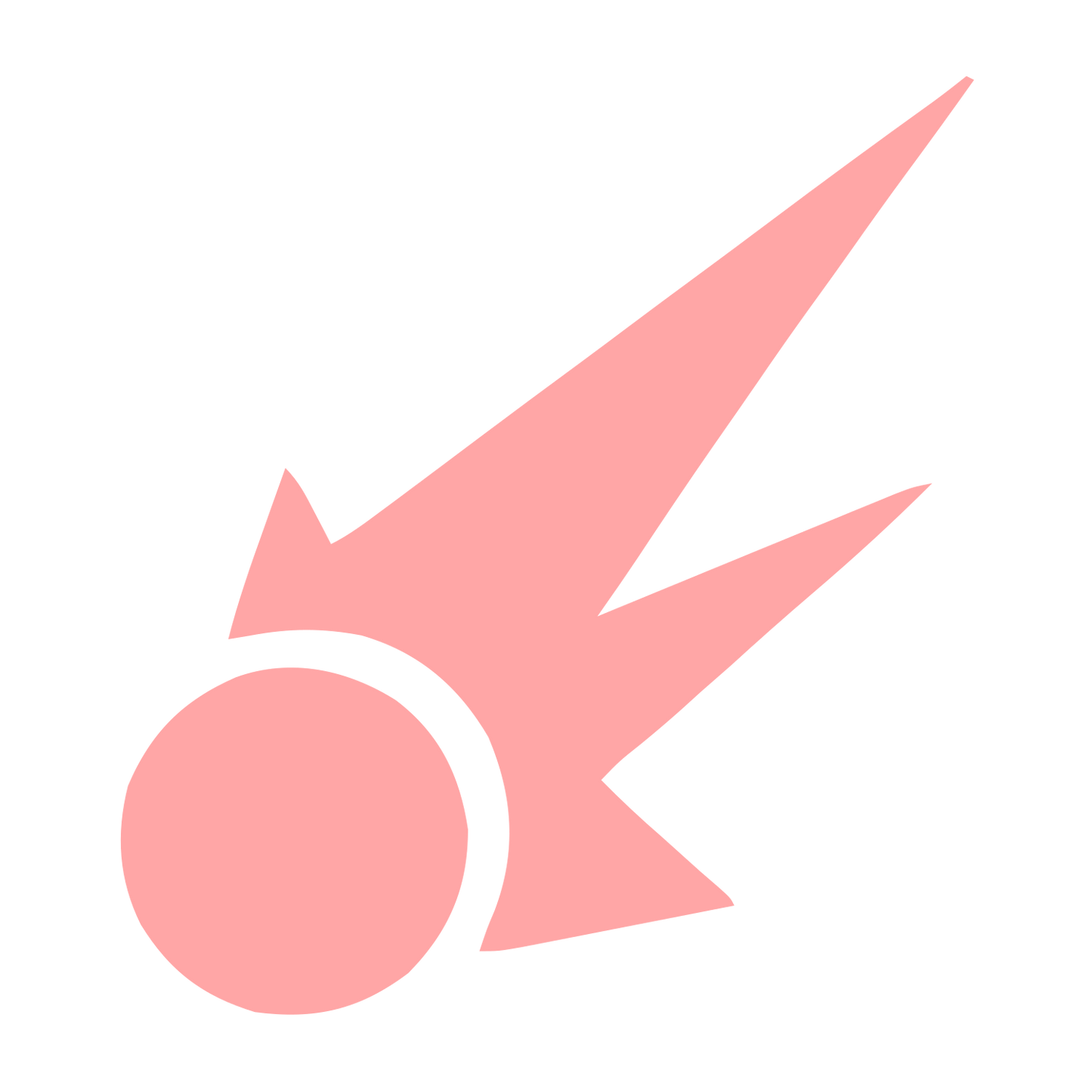 Comet Streak Bold Logo #ffa6a6