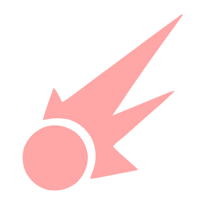 Comet Streak Bold Logo #ffa6a6