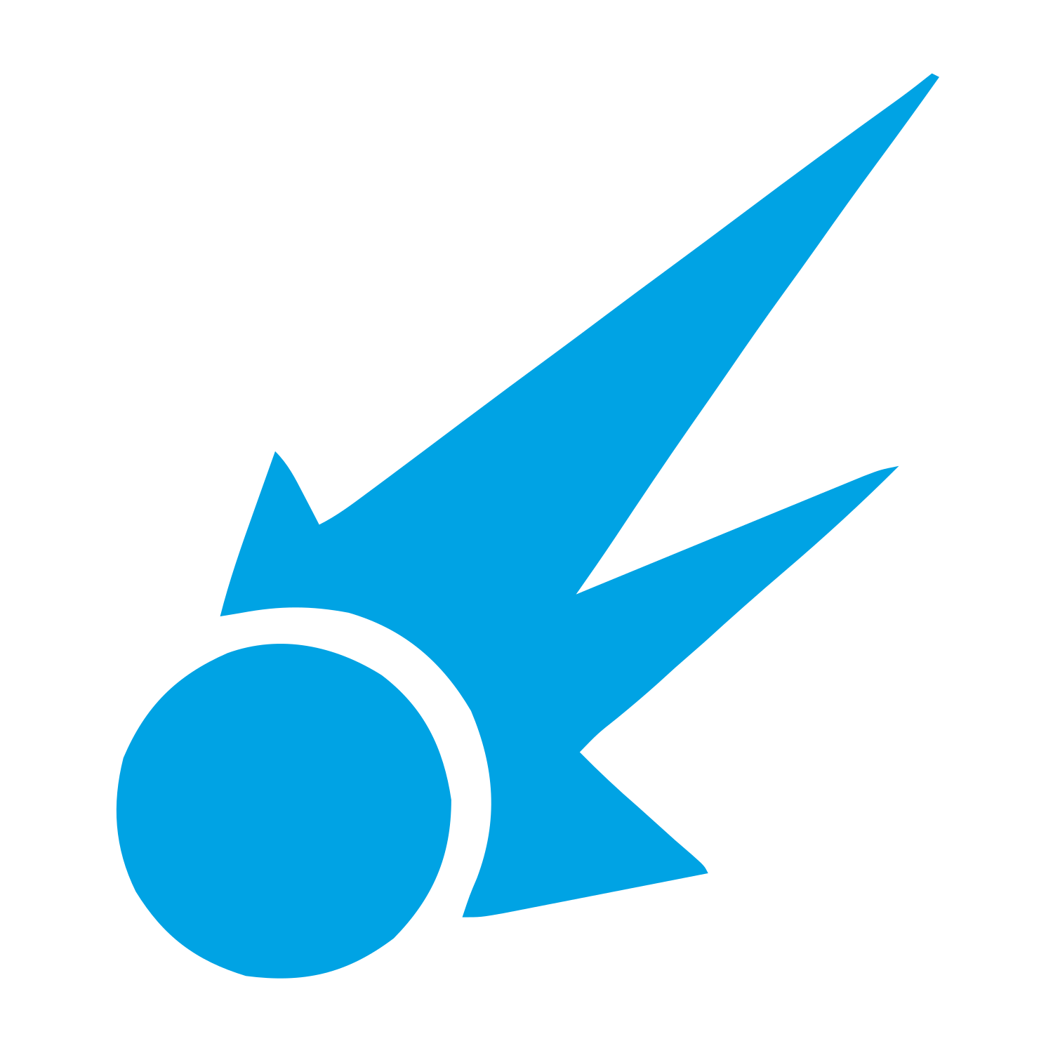 Comet Streak Bold Logo #00a3e4