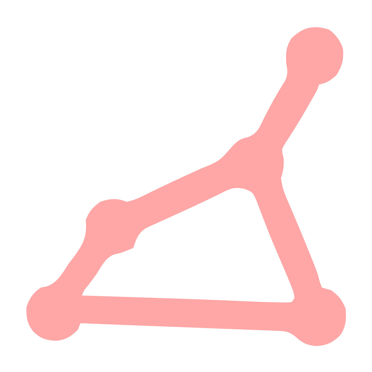 Monoline Constellation Node Logo #ffa6a6