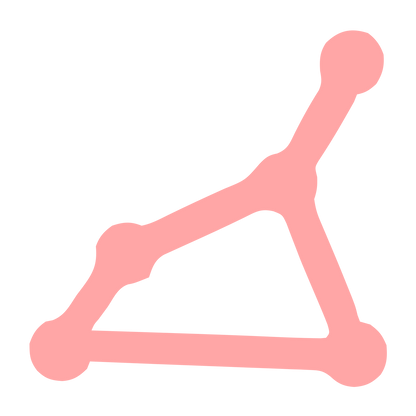 Monoline Constellation Node Logo #ffa6a6