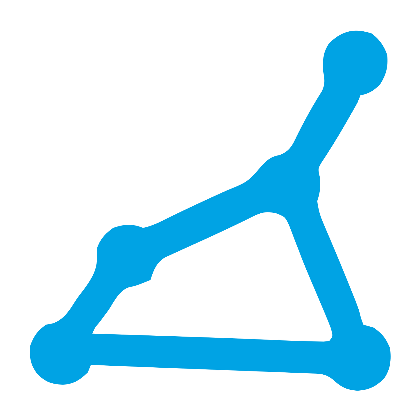 Monoline Constellation Node Logo #00a3e4