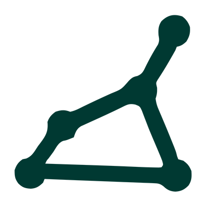 Monoline Constellation Node Logo #003932