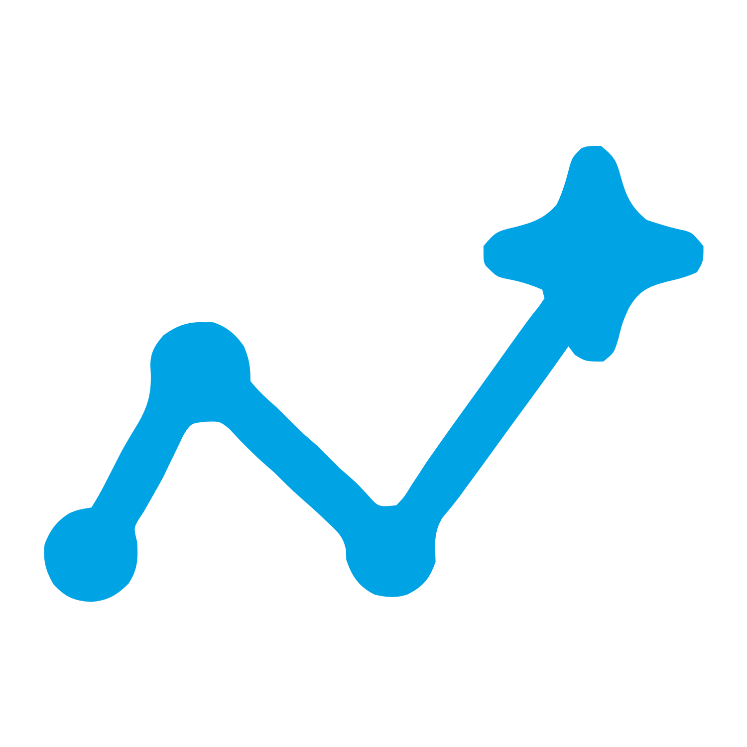 Star Chart Trend Logo #00a3e4