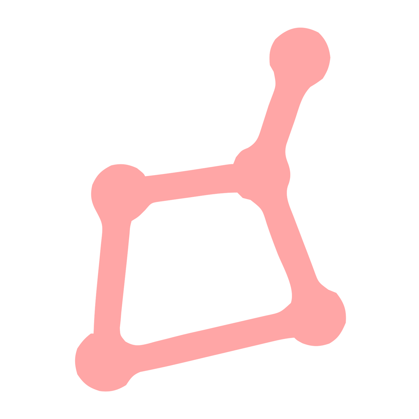 Monoline Constellation Logo #ffa6a6