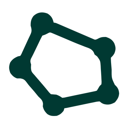 Pentagon Node Connection Logo #003932
