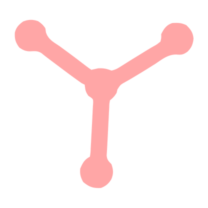 Three Node Connection Logo #ffa6a6