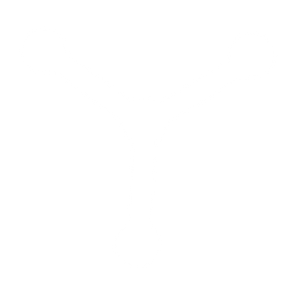 Three Node Connection Logo #ffffff