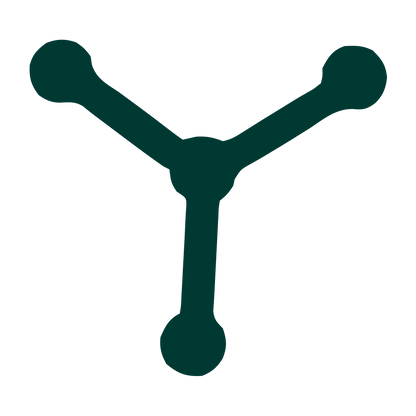Three Node Connection Logo #003932