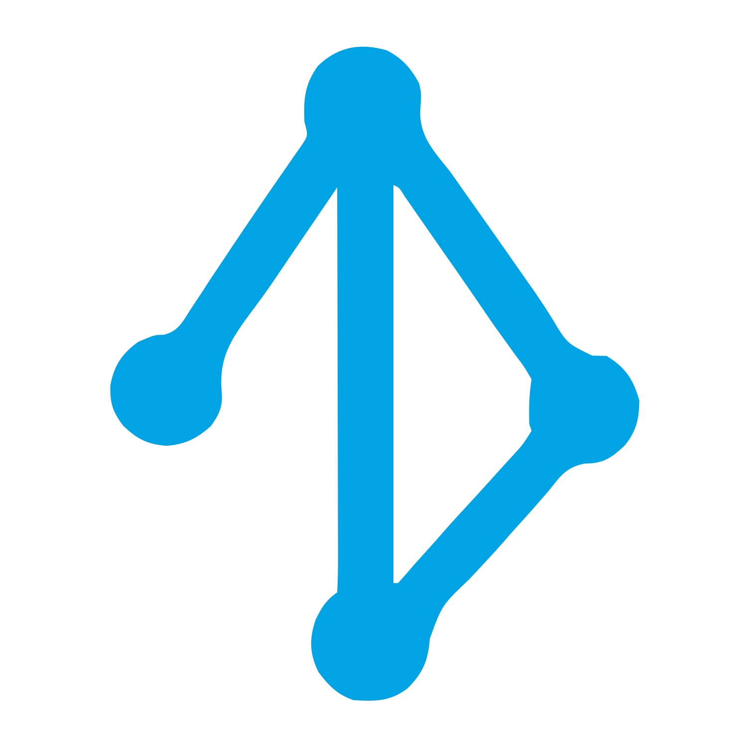 Monoline Constellation Node Logo #00a3e4