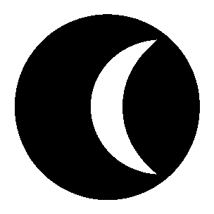Crescent Moon Negative Space Logo