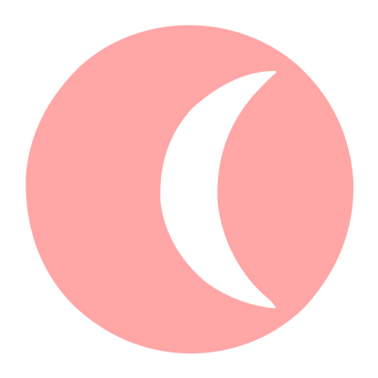 Crescent Moon Negative Space Logo #ffa6a6