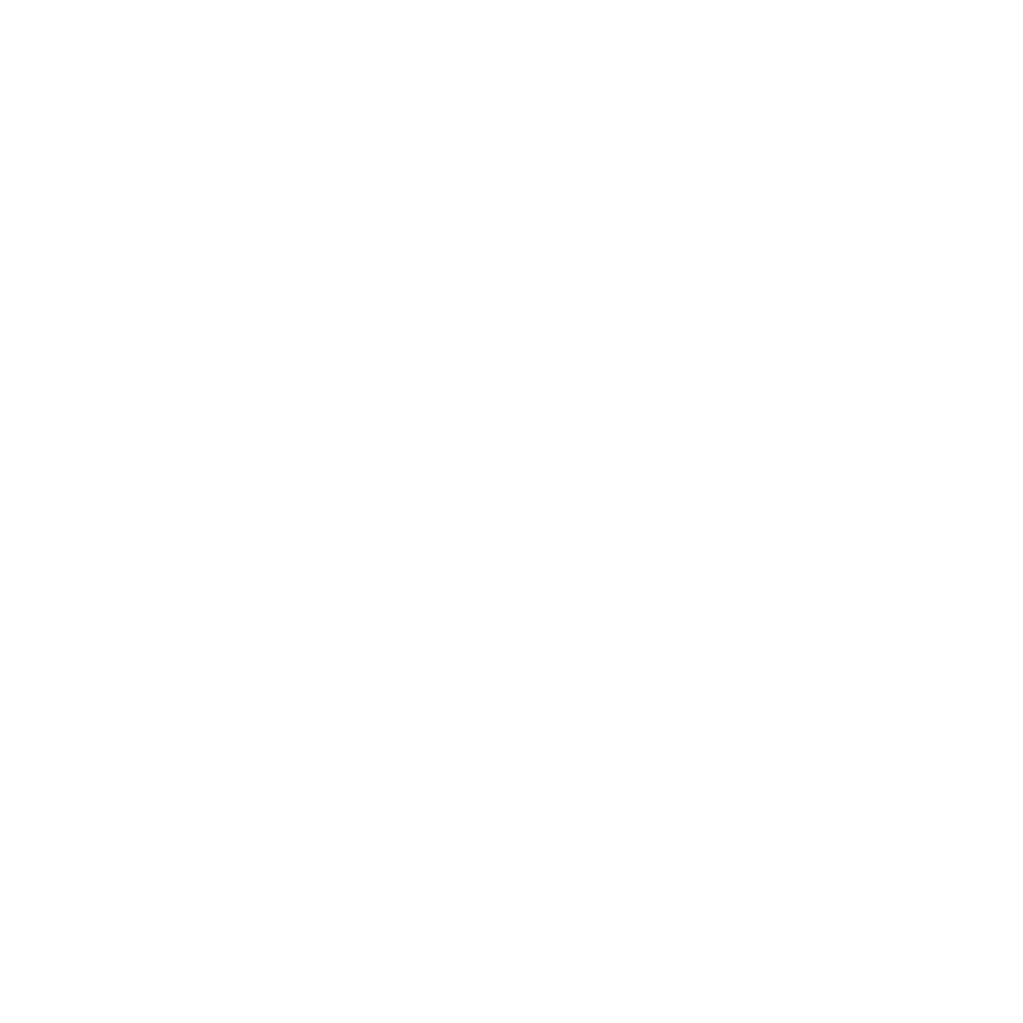 Crescent Moon Negative Space Logo #ffffff