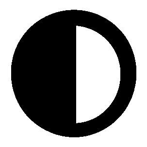 Half Moon Negative Space Logo