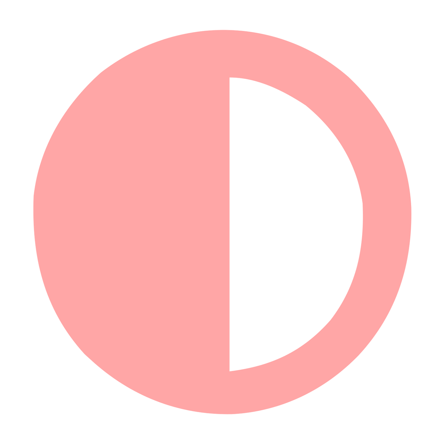 Half Moon Negative Space Logo #ffa6a6