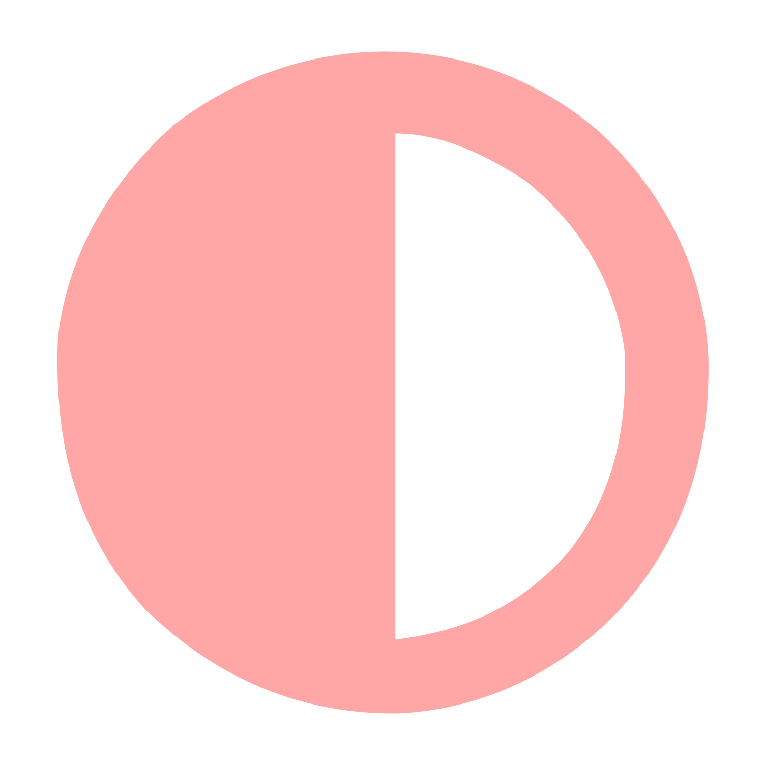 Half Moon Negative Space Logo #ffa6a6