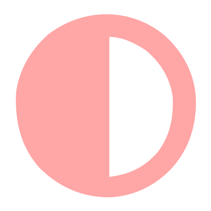 Half Moon Negative Space Logo #ffa6a6